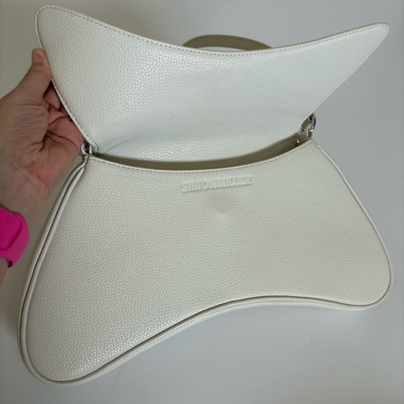 Simon Miller White Boom Shoulder Bag Simon Miller NWT Simon Miller Boom Flap Faux-Leather Shoulder Bag White